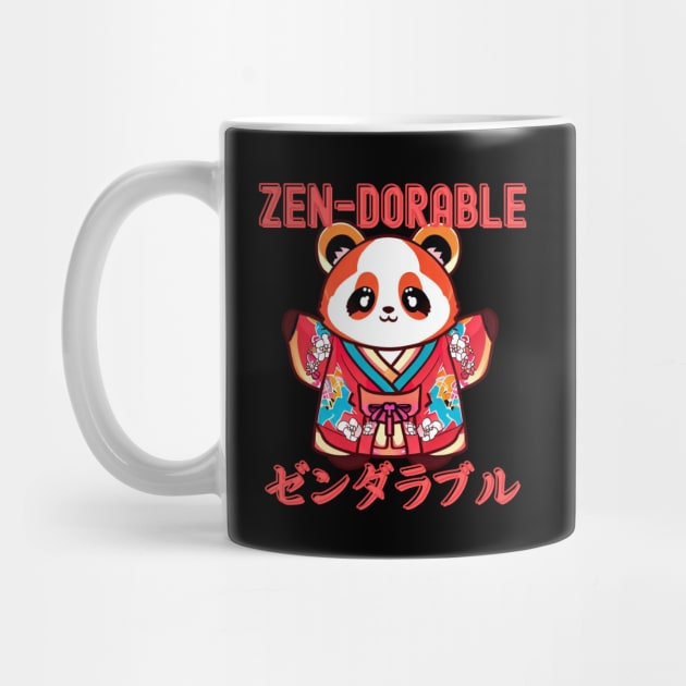 Zen-dorable red panda by Japanese Fever
